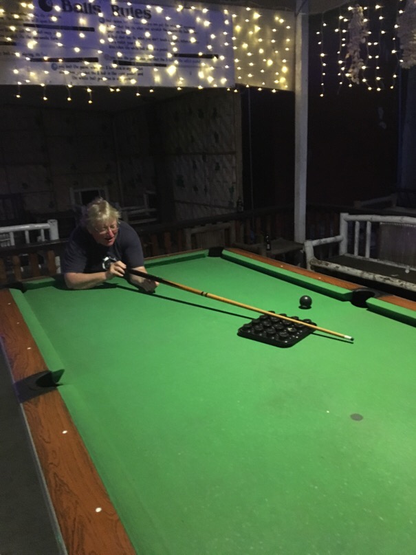A regulation billiards table is a little out of my reach. It requires a little ingenuity.